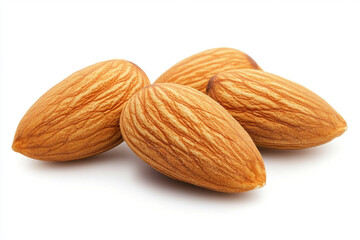 almonds isolated on white background