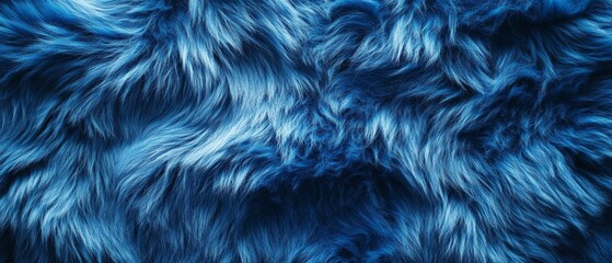 Fototapeta premium Blue Furry Texture Close-up: Softness and Elegance