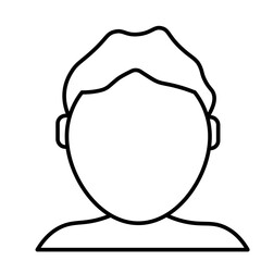 Head Vector Line Icon Design