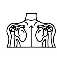 Shoulders Vector Line Icon Design
