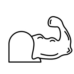 Upper Limbs Vector Line Icon Design