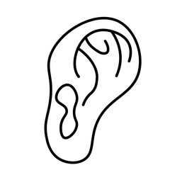 Ears Vector Line Icon Design