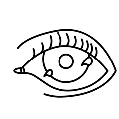 Eyes Vector Line Icon Design