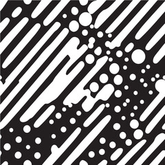 Vector seamless pattern of polka dots and stripes