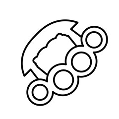 Knuckles Vector Line Icon Design