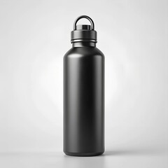 Black minimal sport bottle mockup. AI Generative