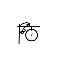 outdoor clock doodle
