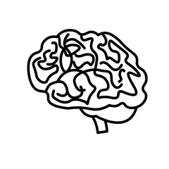 Brain Vector Line Icon Design