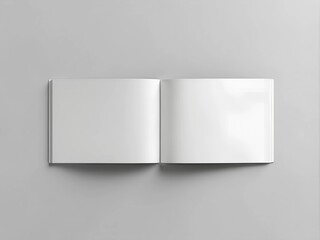 Blank Landscape Booklet Mockup. AI Generative