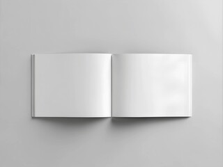 Blank Landscape Booklet Mockup. AI Generative