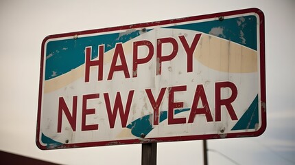 Obraz premium new year sign reflecting the passage of time and celebration