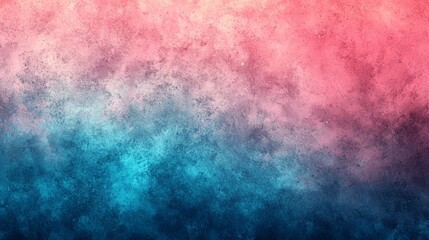Fototapeta premium An abstract background with a soft grainy gradient transitioning from vibrant turquoise to gentle pastel pink, adding texture and depth to the image