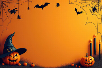 frame with space for text in the middle for halloween