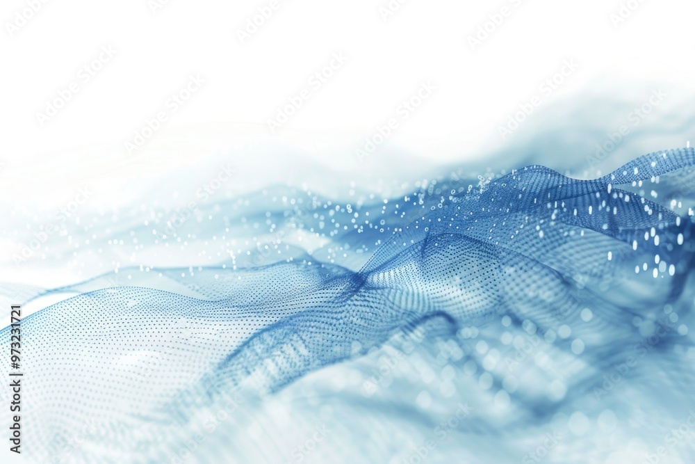 Poster a close up shot of a blue and white textured background, suitable for use in graphic designs or as a