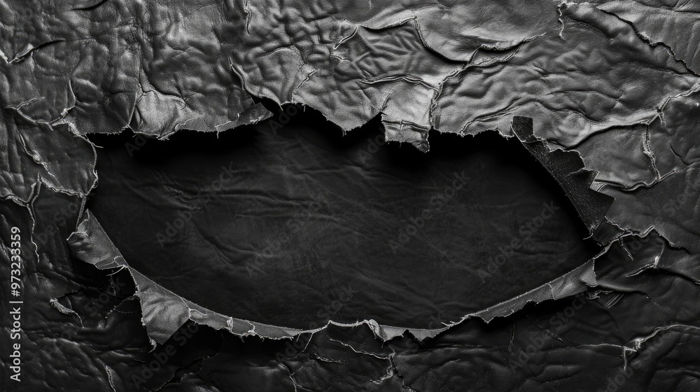 Aufkleber a simple piece of black paper with a circular hole, suitable for use as a mask or stencil
