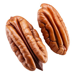Fresh pecan nut halves, showcasing their rich texture and natural color, perfect for culinary dishes and healthy snacks.