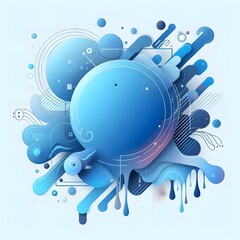 Modern cover template vector design with abstract background with half circle square line dot wave geometric textures