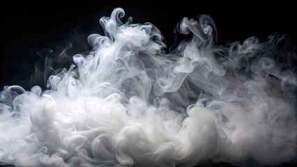 Abstract smoke or fog background with white color clouds