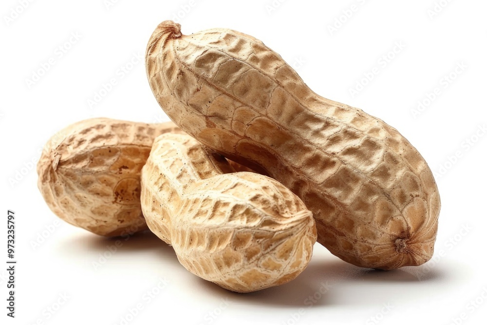 Poster a group of peanuts piled up on top of each other