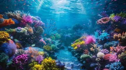 Fototapeta premium Underwater Paradise: A Vibrant Coral Reef