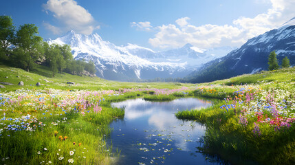Naklejka premium Alpine Meadow