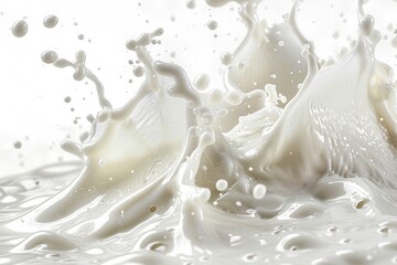 A simple image of milk splattered on a white surface