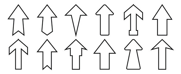  Arrow vector collection. Arrow. Cursor. Modern simple arrows. Vector illustration. swipe up symbol sign isolated on white background. 