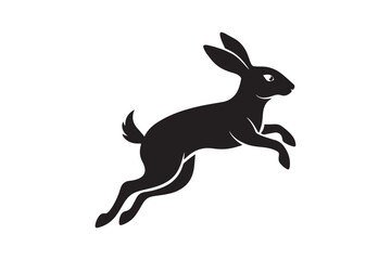 Hare silhouette vector illustration, Hare silhouette vector, Hare silhouette PNG 