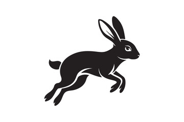 Hare silhouette vector illustration, Hare silhouette vector, Hare silhouette PNG 