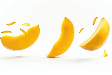 Freshly cut banana sitting on a clean and minimalist background