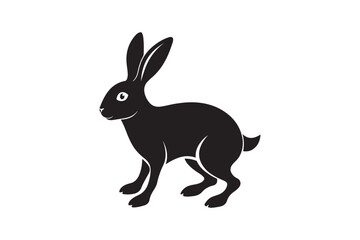 Hare silhouette vector illustration, Hare silhouette vector, Hare silhouette PNG 