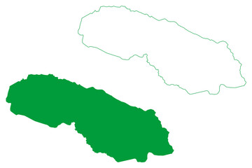 Baixio municipality (Ceará state, Municipalities of Brazil, Federative Republic of Brazil) map vector illustration, scribble sketch Baixio map