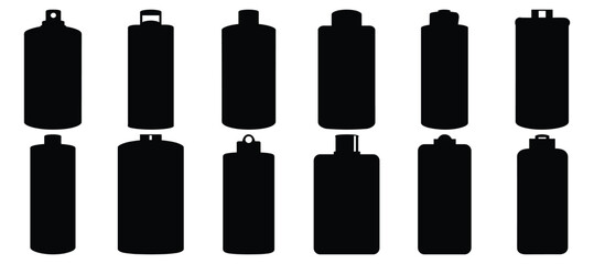 Fuel silhouette set vector design big pack of gas illustration and icon