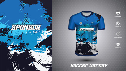 Soccer jersey design for sublimation or sports tshirt design for cricket
