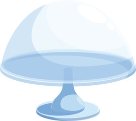 Empty glass cake stand with dome lid covering, food display for bakery shop or cafe © nsit0108