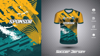 Soccer jersey design for sublimation or sports tshirt design for cricket
