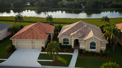 Cozy single-family homes on a quiet cul-de-sac in Sarasota, FL.