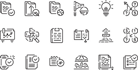 Vector Line icons set about Ev charging stations and background