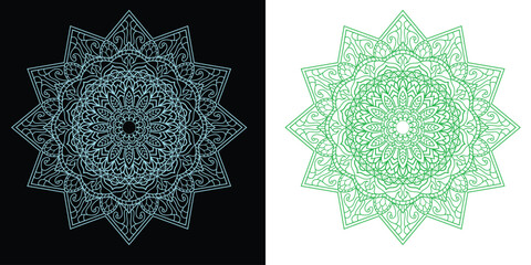 Creative colorful Vector hand-drawn mandala design. Ornate Golden Circular Mandala Multicolored Designs. Ornamental Geometric luxury mandala pattern vector design.