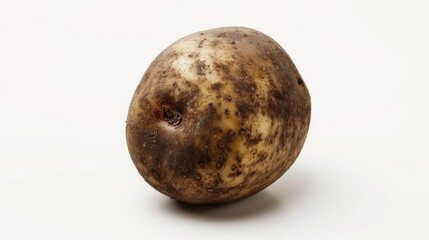 Fototapeta premium A high-quality image of a potato in a close-up view, ideal for use in food-related contexts