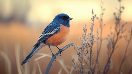  a wild bird perched on a branch in a protected area. 