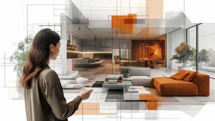 Modern Interior Design with Futuristic Elements
