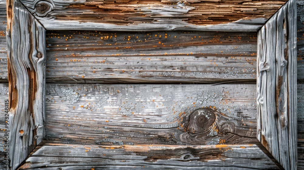 Poster close-up image of a wooden wall with intricate details and texture