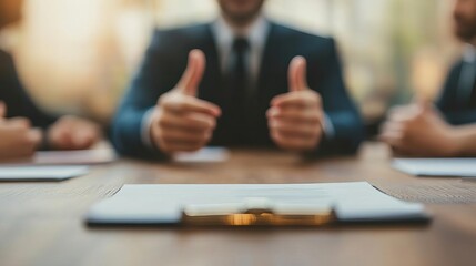 Diplomat using gestures to clarify points during peace negotiations, negotiation terms, diplomatic clarity