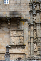 Santiago de Compostela, Galicia, Spain, beautiful architectural details and streets