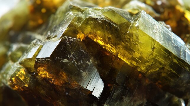 Richly colored vesuvianite with deep green hues and polished facets
