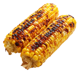 PNG Smoky charred grilled corn on the cob