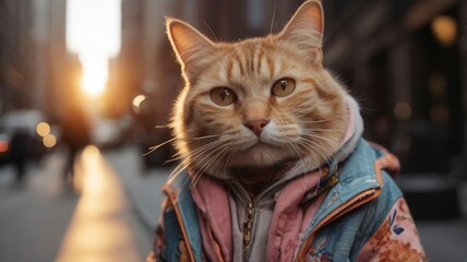 cat on the street