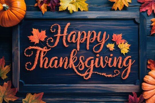 Composite image of happy thanksgiving
