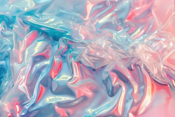 A colorful, abstract painting with a pink and blue swirl, generative ai image